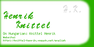 henrik knittel business card